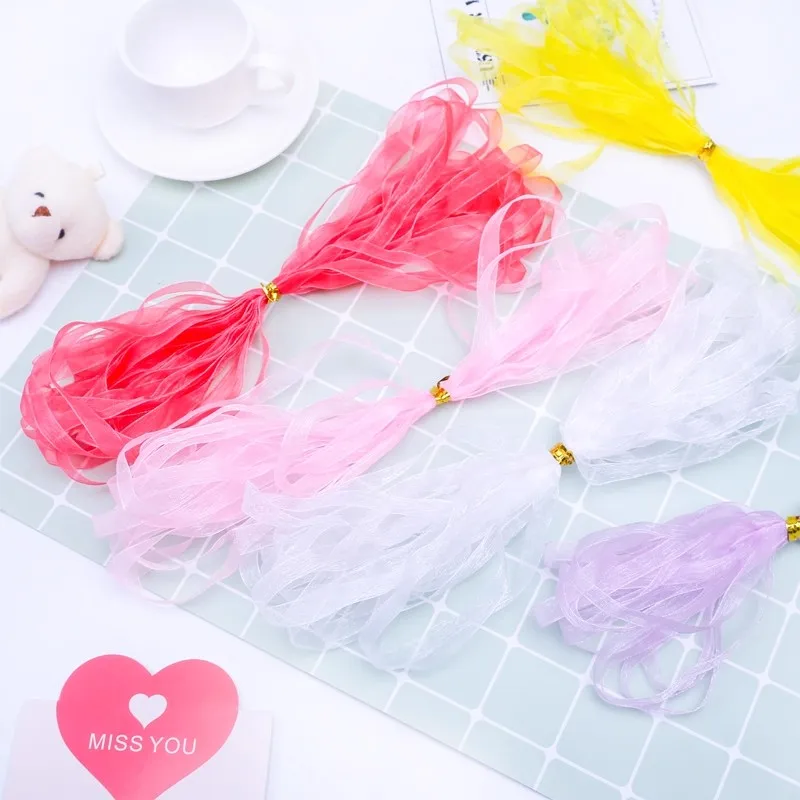 10meters 6mm/10mm Chiffon Transparent Organza Ribbon Gift Packaging DIY Handmade Bow Accessories Sewing Wedding Party Christmas