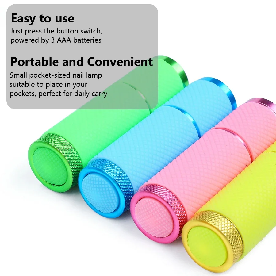 Mini UV LED Nail Dryer Light Lamp 9 LED Flash Portable Gel Nails Art Tools Machine for Beauty Care