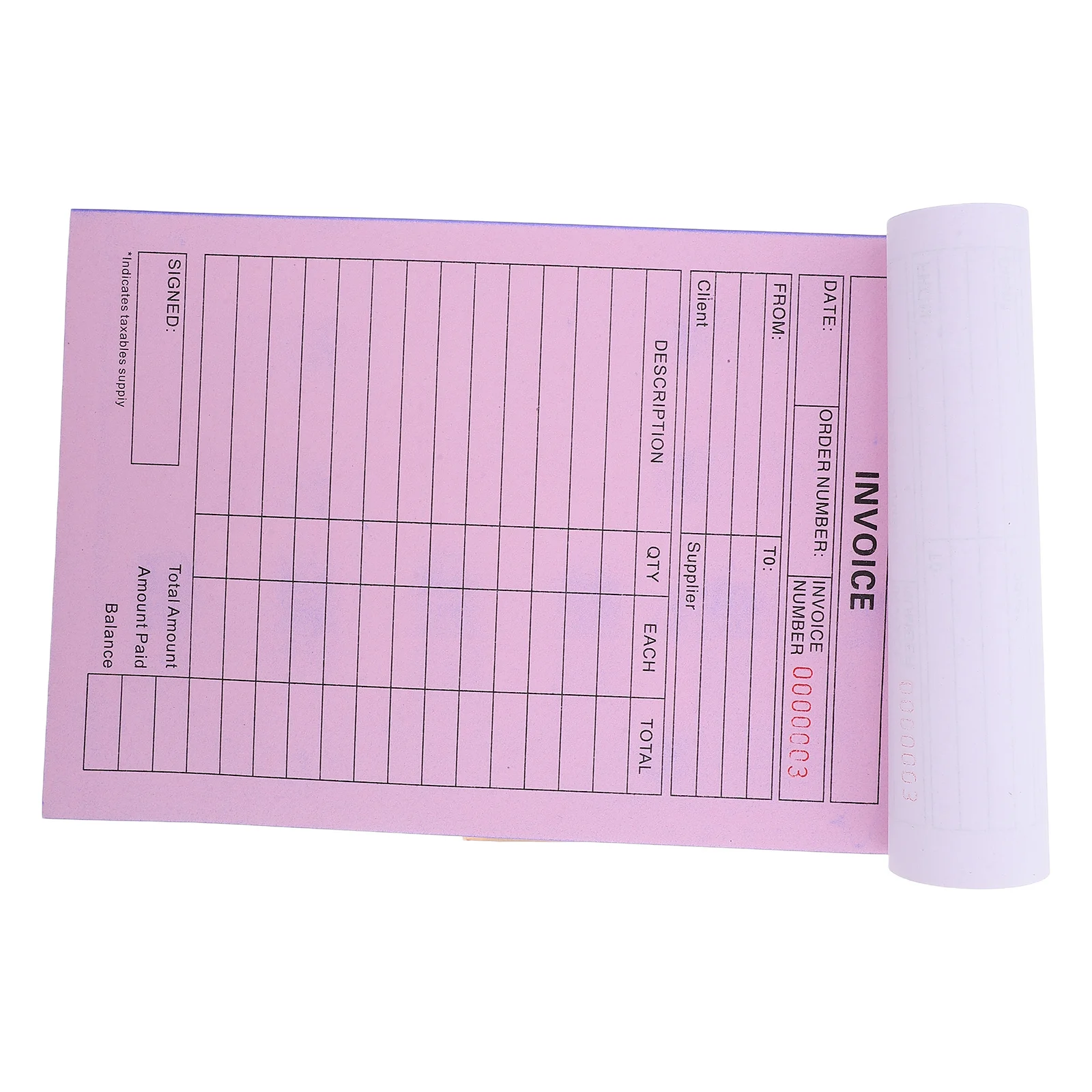 كتب الإيصالات لكتاب تتبع طلبات التجارة التجارية مع صفحات مكررة للسجلات المالية #1