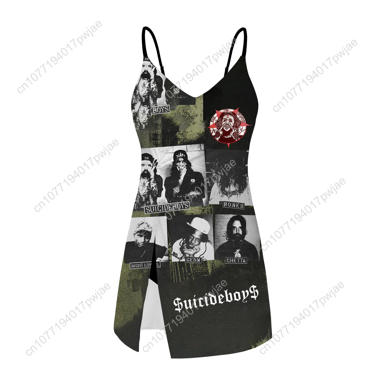 Suicideboys Hip hop Singer Sling Dress Swimsuit Womens Bathing Suits Fashion Swimwear Pool Beach Bikini Custom Made Beachwear
