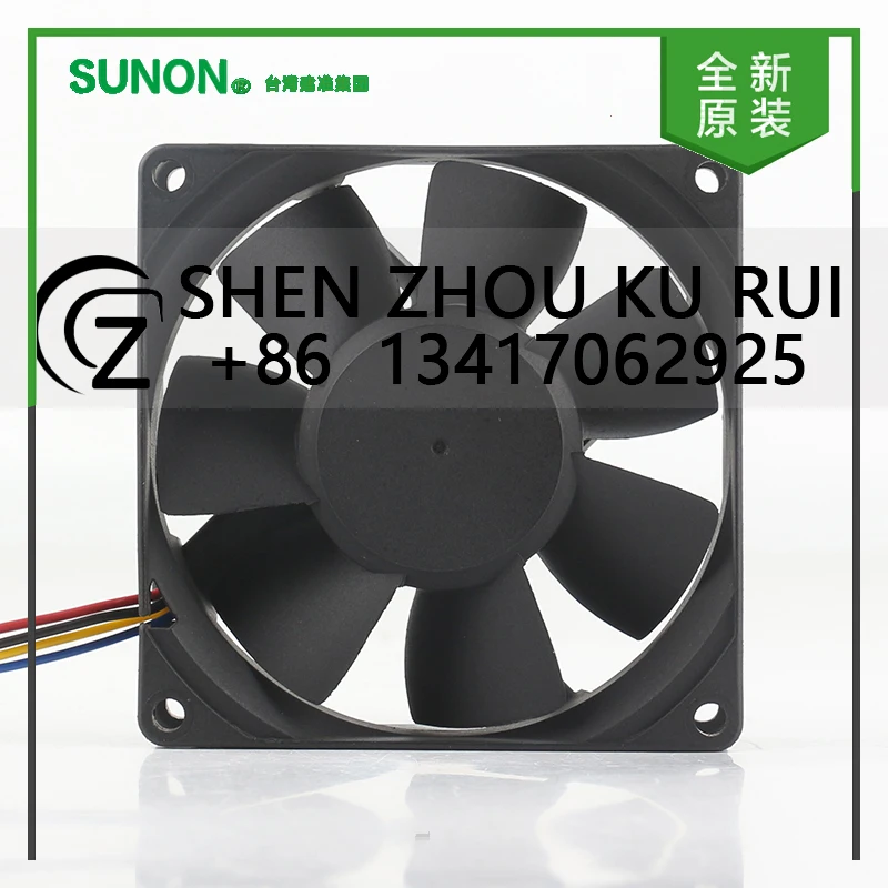 Original Sunon 5V 24V 48V DC 12V 3,84 W AC EC 8020 80X80X20MM 8CM chasis silencioso CPU potencia 4 cables MF80201VX-Q000-S99 ventilador de refrigeración