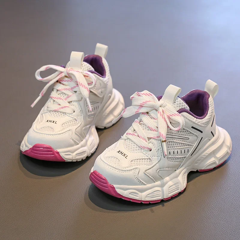 

New Kids Shoes for Boy School Non-slip Unisex Girls Running Sneakers Fashion Causal Breathable Children Chunky Basketball Shoes