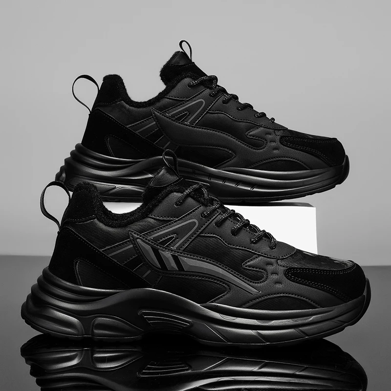 

Men's sports shoes new casual winter fashion plush warm outdoor anti slip wear-resistant running comfortable casual sports shoes