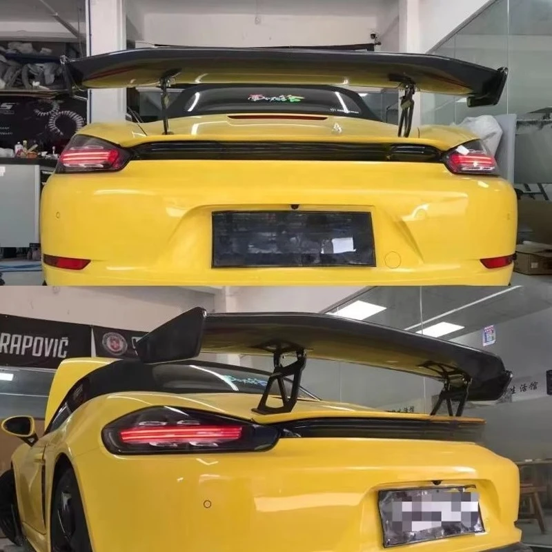 718 Spoiler posteriore Spoiler di coda Spoiler in fibra di carbonio per Porsche 718custom