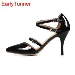 New Hot Sales Sexy Black Red Apricot Women Sandals High Gladiator Heels Ladies Casual Shoes EM09 Plus Big Size 12 30 48