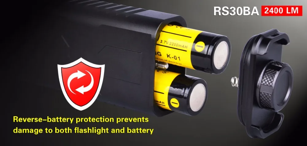 KLARUS RS30BA 2400LM مصباح يدوي LED مدمج وخفيف الوزن برأس مزدوج قابل لإعادة الشحن مصباح يدوي تكتيكي #3