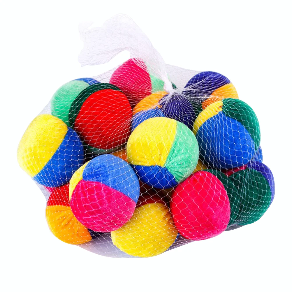 20pcs Fabrics Juggling Balls Set Funny Indoor Outdoor Playing Toy for Kids Children (Random Color) kids juggling beanbags