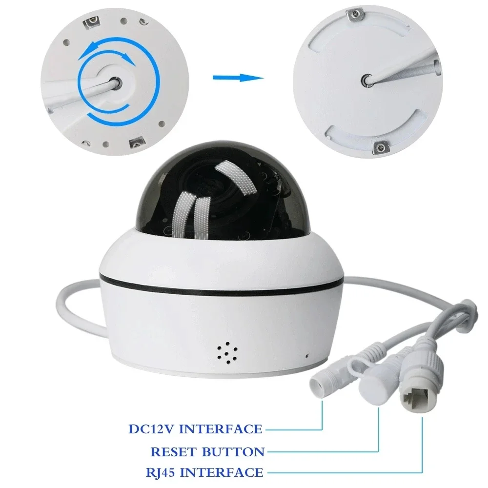 HJT 5MP WIFI IP PTZ Dome камера 5x Auto Optical Zoom 2.7-13.5mm IP Камера IR Night Vision Humanoid Tracking TF Card