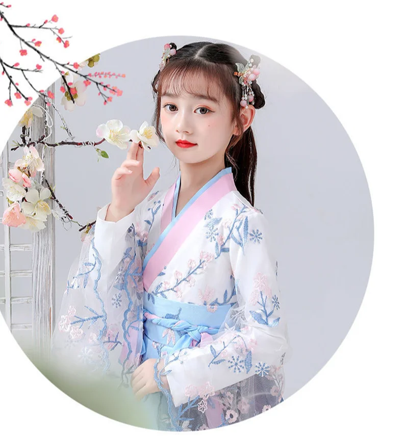 Nieuwe retro Chinese Hanfu-jurk voor meisjes