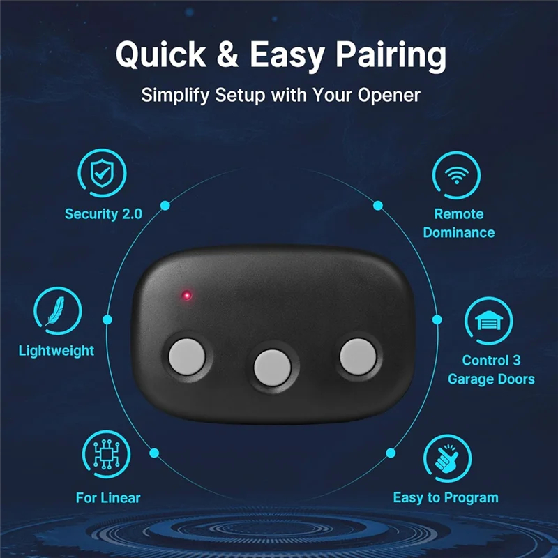 

ABUO-3 Pack MCT-3 Megacode Linear Garage Door Opener Remote LD033 LD050 LS050