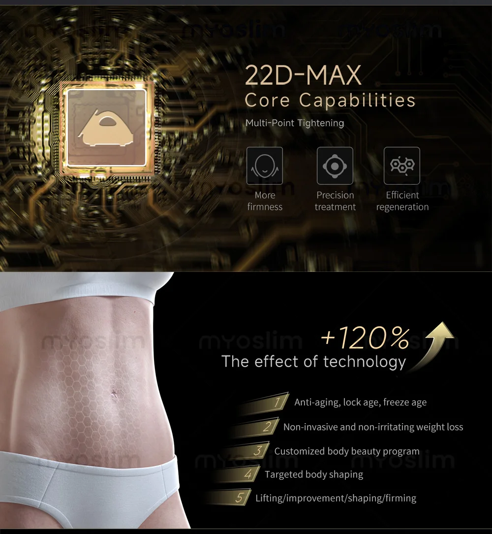 22D Max 2-in-1 Professional Facial Lifting and Slimming Device Facial Lifting Body Slimming Fat Removal