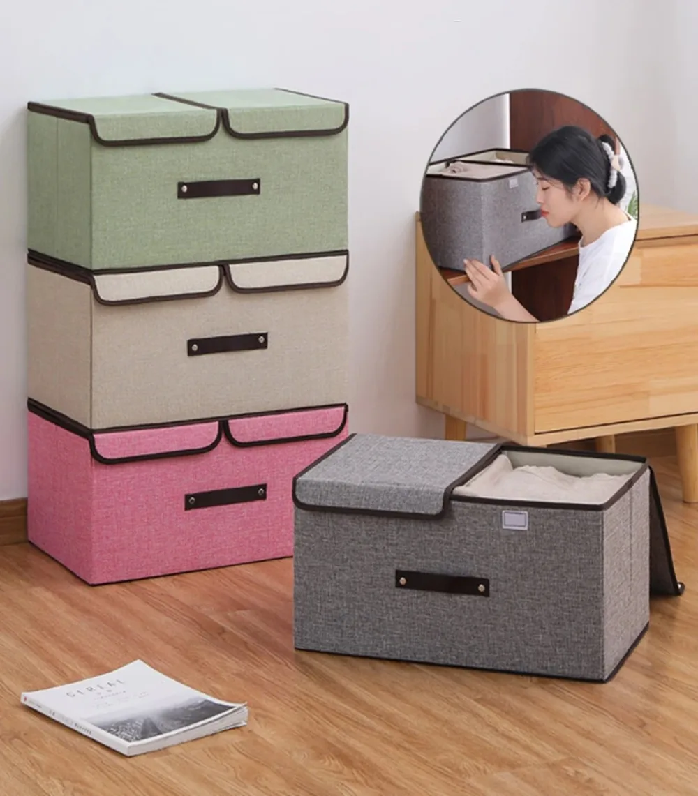 Otraki Lot De 4 Boîtes De Rangement Sous Lit Pliable Avec Couvercle - Grande Capacité Anti-Poussière