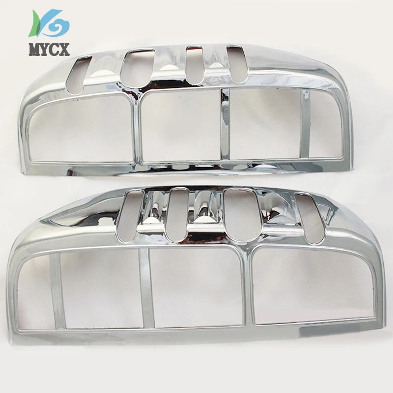 

Car Chrome Navara 2006 Accessories Tail Light Cover Lamp Trim For Nissan Frontier Navara D40 2006-2013 Car Styling Plate part