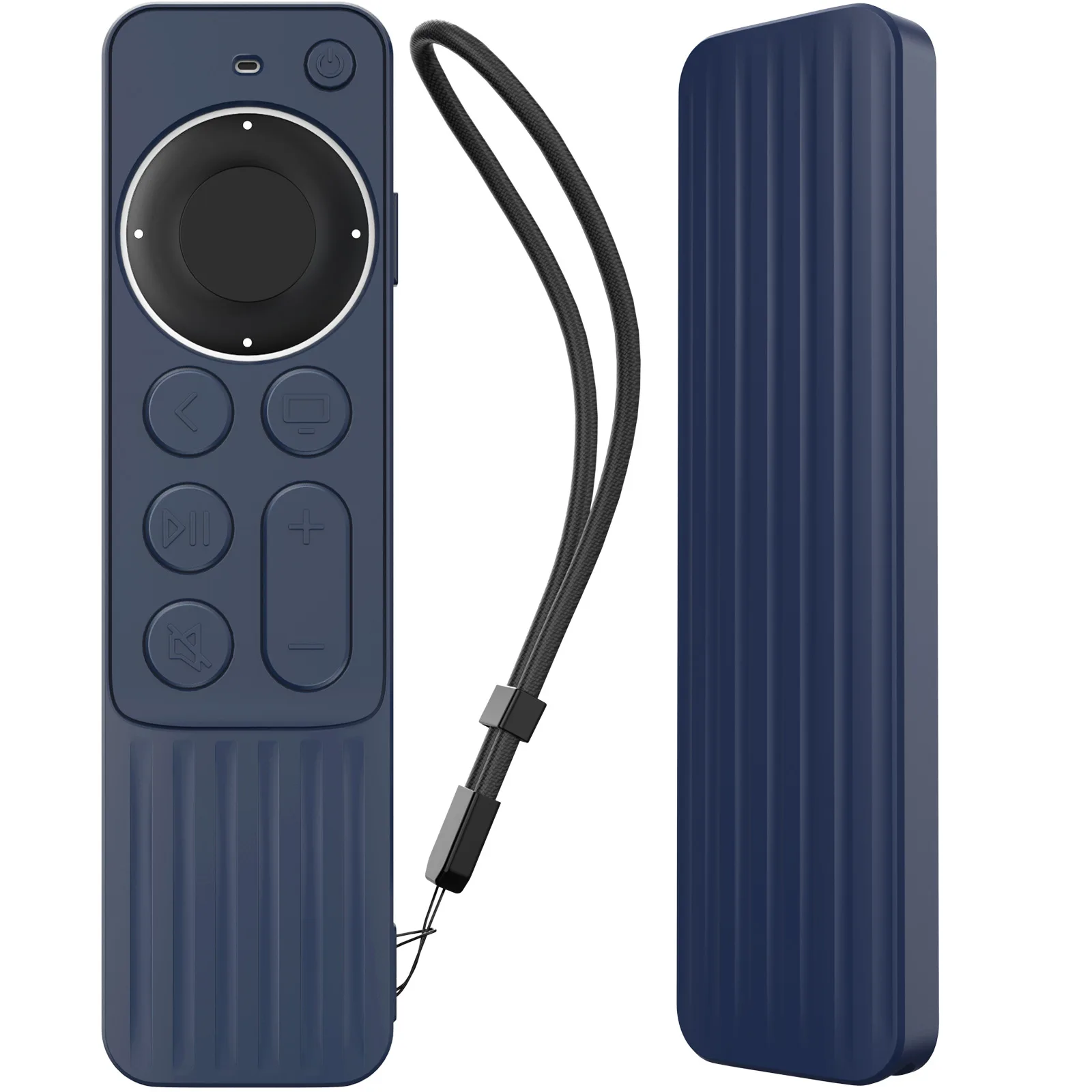 Para Apple TV nuevo 2022 Apple Control remoto silicona protectora raya antideslizante y anticaída funda protectora para Siri Remote 2 y 3