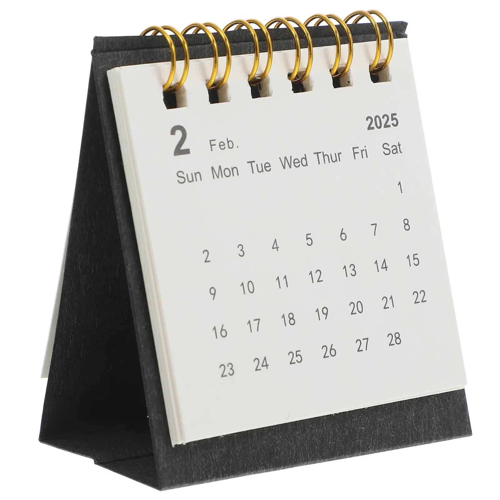 Small Monthly Desk Calendar 2025 Mini Desktop Flip Calendar Spiral Metal Ring Binding Elegant Minimalist Design for Teacher Desk