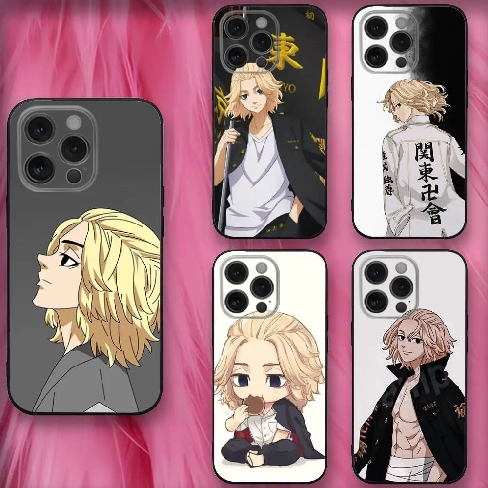

Anime M-Mikeys Phone Case For iPhone 16,se4,15,14,13,12,11,Pro,X,XS,Max,XR,Plus,Mini Soft Black Cover