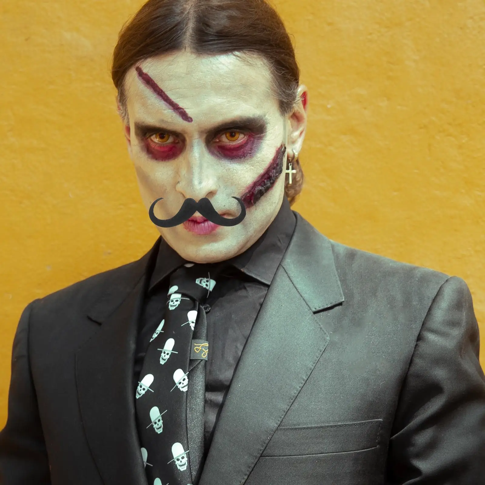 Fausse barbe réaliste auto-adhésive, accessoire de Costume pour hommes, accessoire de Cosplay de fête d'halloween, cheveux simulés