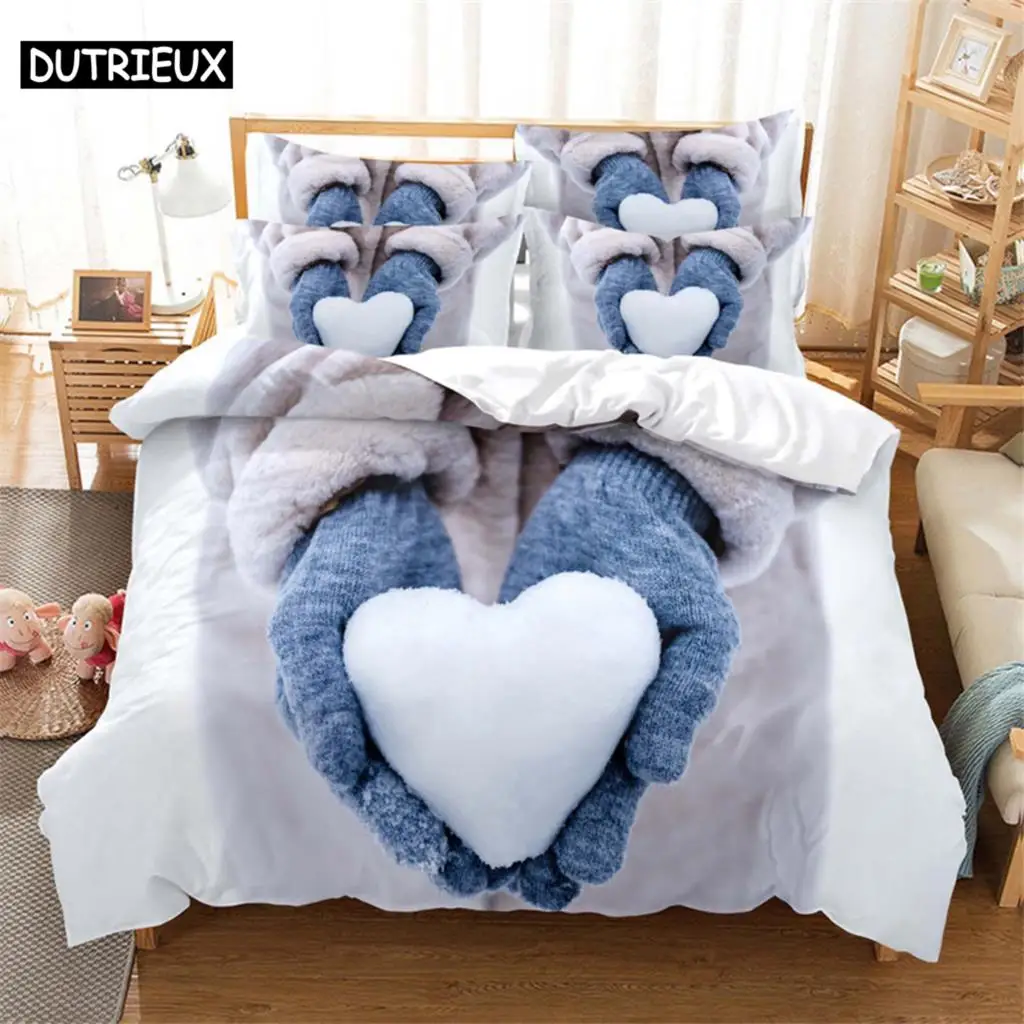 

Heart Duvet Quilt Cover Pillow Case Music 3D HD bed Set Linen King Queen Twin Single Double 3PCS 2PCS Home Textile