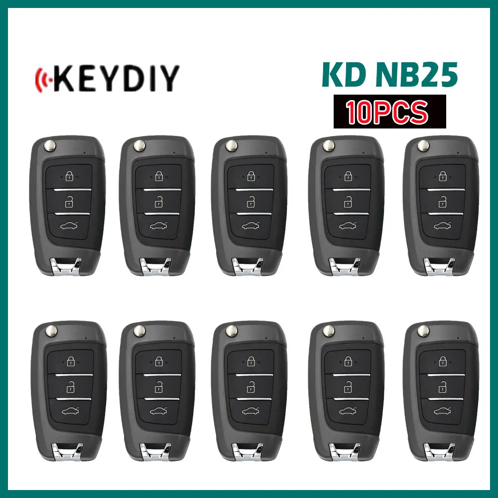 

10pcs KEYDIY NB25 NB Series MultiFunctional Universal Car Remote Key 3 Buttons for For Hyundai KD900 KD900+ URG200 KD-X2 Mini