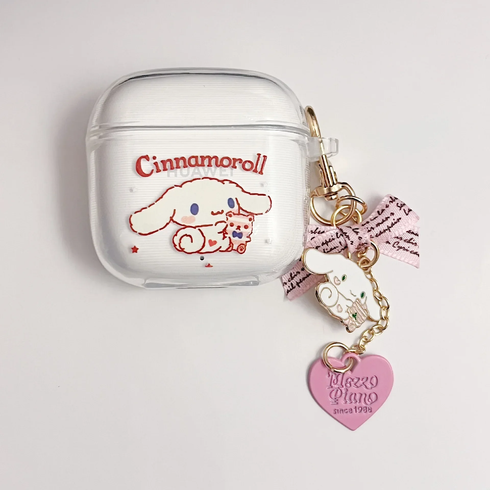 مناسبة لسماعات Huawei FreeBuds SE2 SE3 TWS الكرتونية المزودة بتقنية البلوتوث، غطاء حماية شفاف لسماعات الأذن مع حلقة مفاتيح