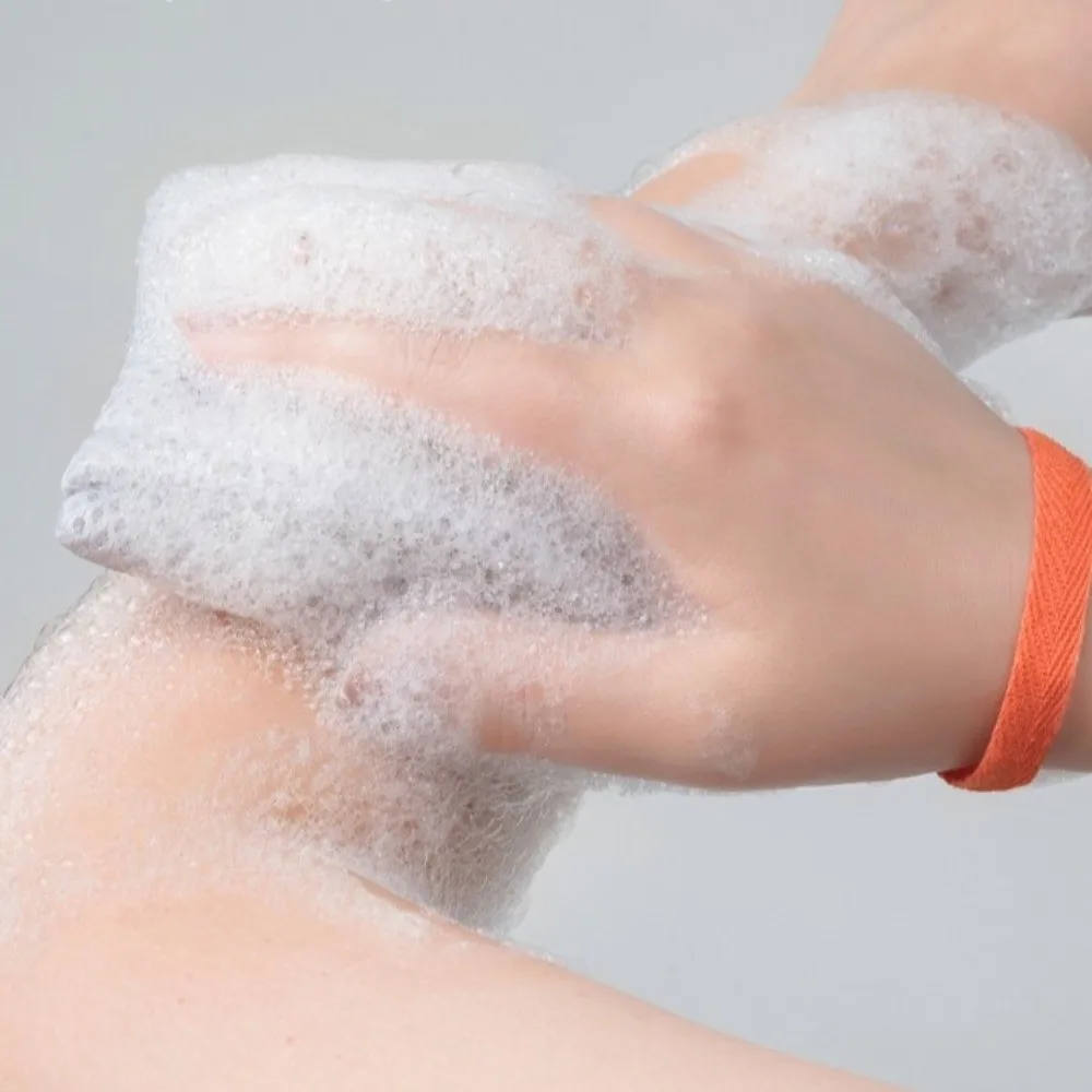 New Bath Foaming Soap Foam Mesh Bag Exfoliating Sponge Soap Bag Drawstring Portable Bathing Bubble Maker Cleaning Tool