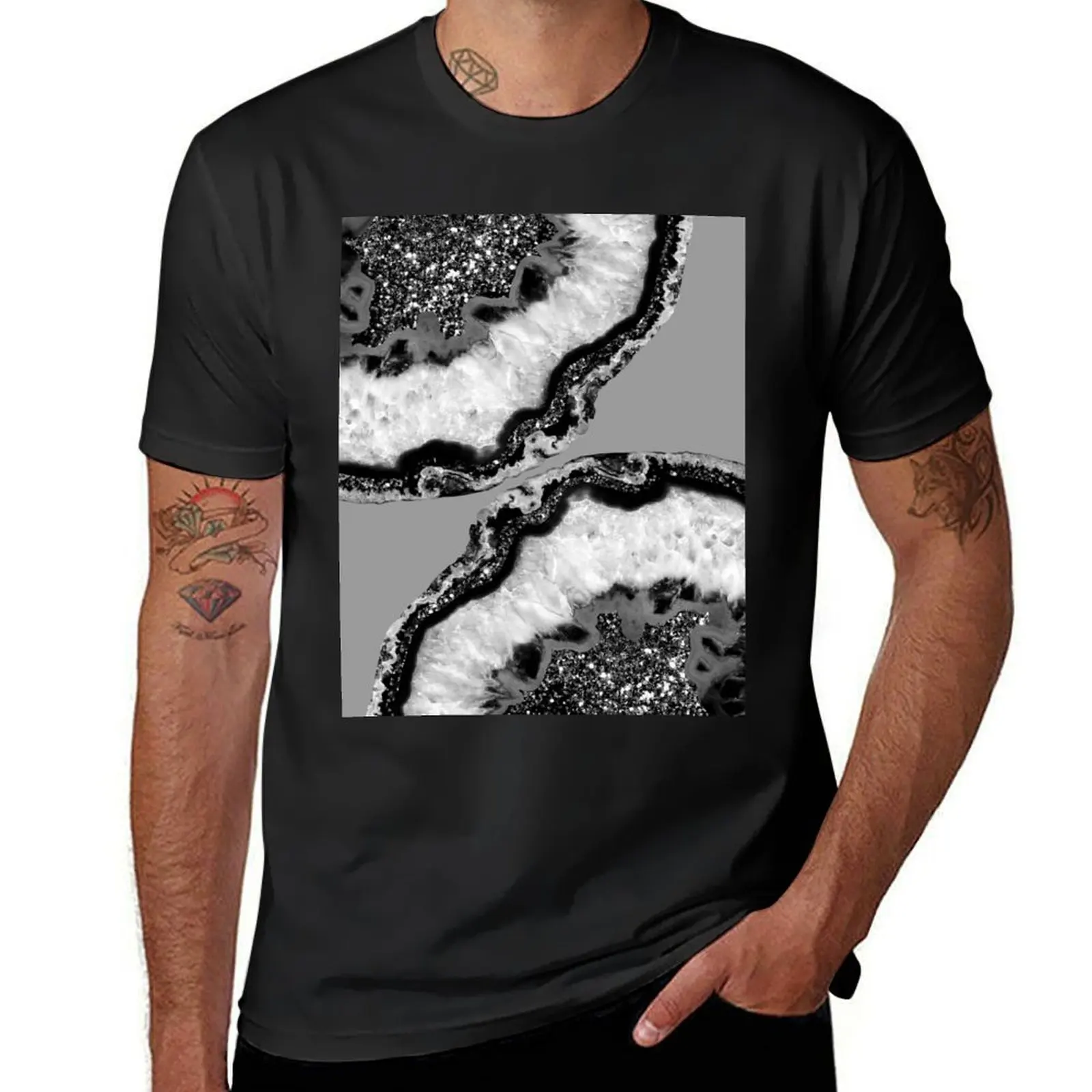 Yin Yang Agate Glam #6 (Photo of Glitter Only - Not Reflective) T-Shirt sweat sports fans men t shirt