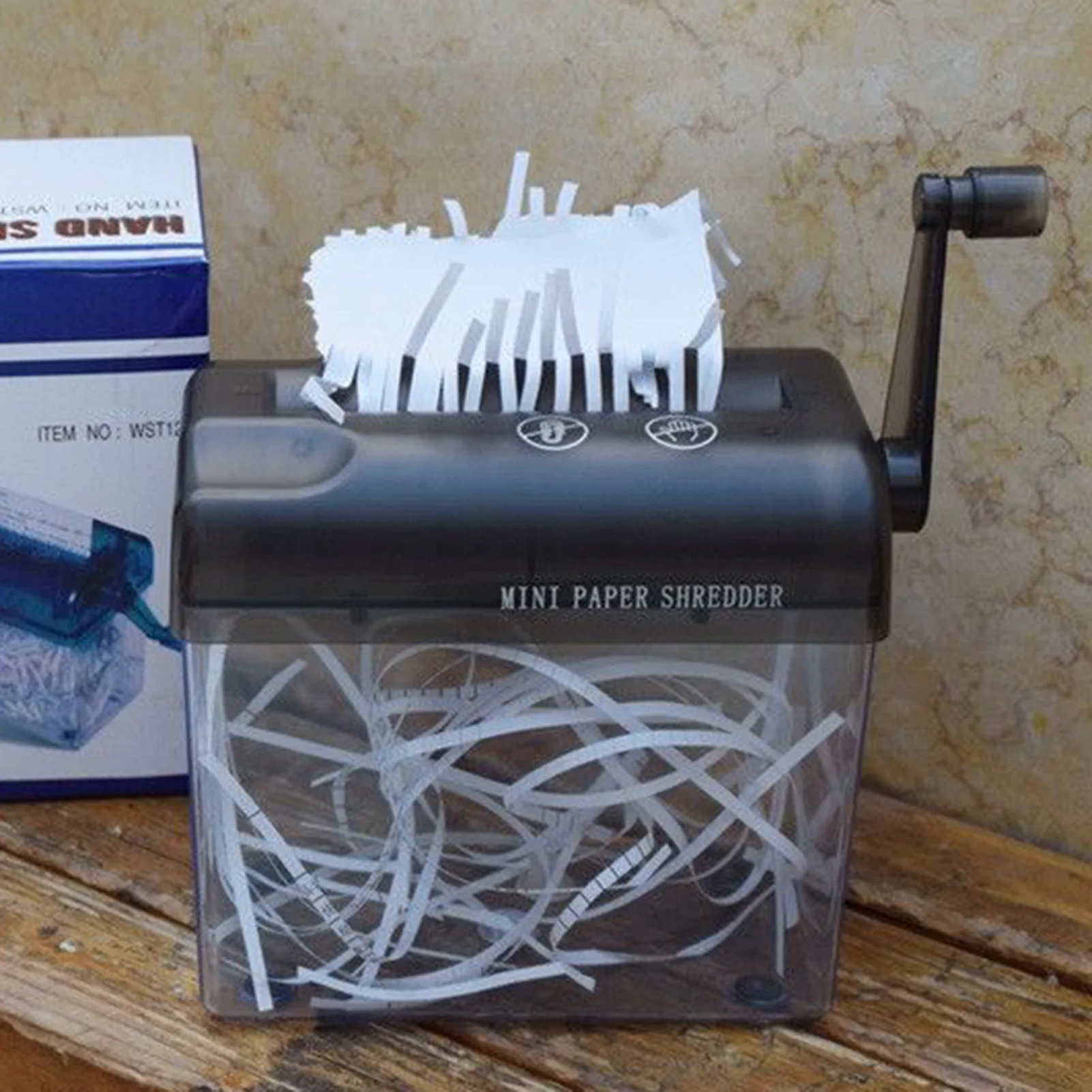 

Мини-ручной измельчитель бумаги, портативный резак для бумаги, настольная ручная бесшумная дробилка документов для счетов, квитанций, домашнего офиса