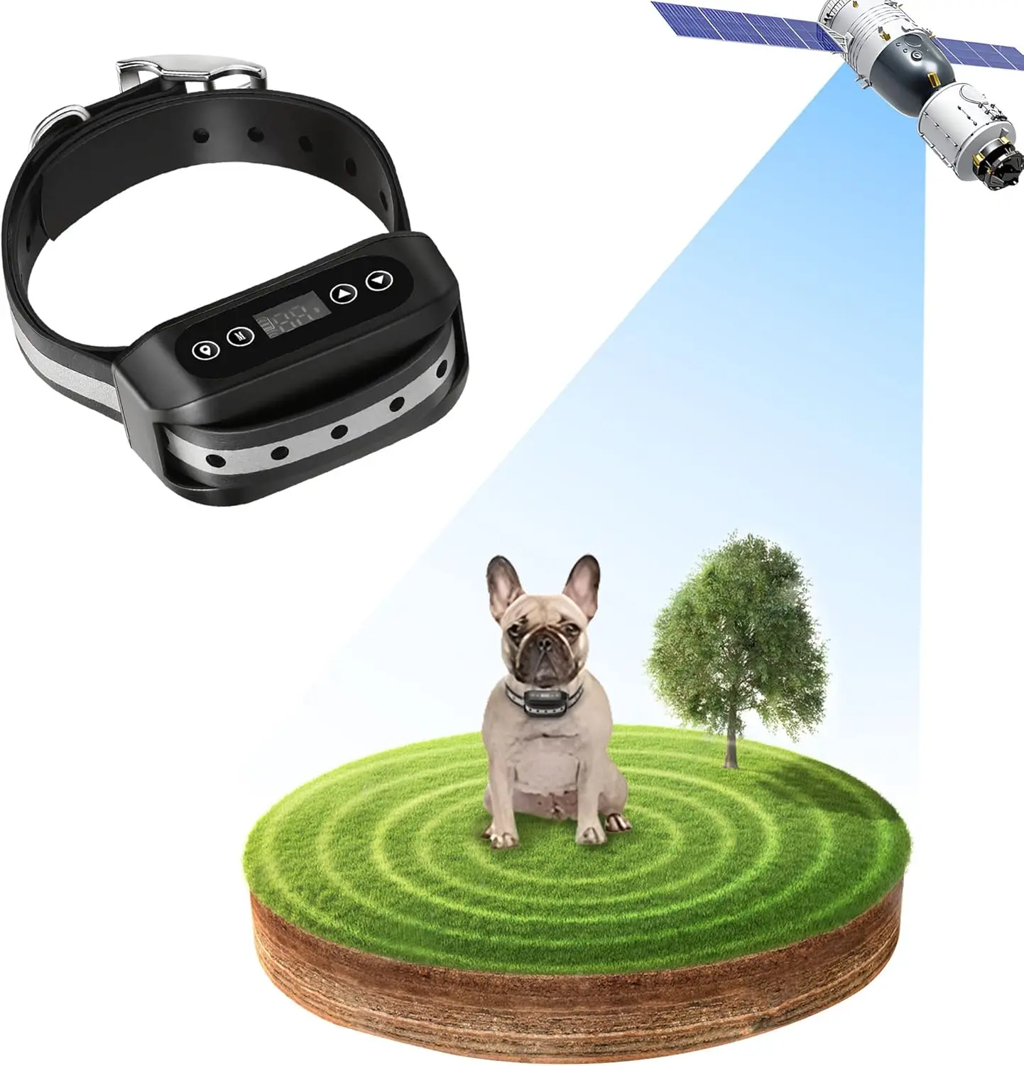 GPS Wireless Dog Fence System, Electric Satellite Technology Pet Containment System by GPS Signal Boundary for Dogs and Pets wit