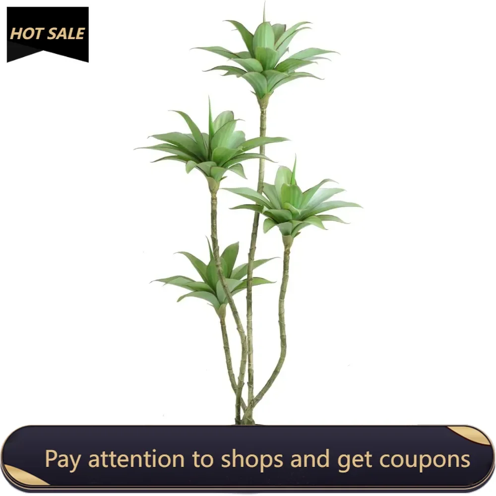 Artificial Trees Faux Water Lilies with 4 Heads in Pot 4.6 Ft Fake Tree Greenery Plants for Outdoor Indoor (4.6 Feet-1 Pack)