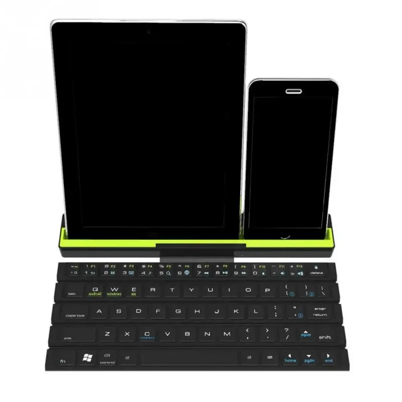 Universal Wireless Bluetooth Keyboard  With Holder Roll Up Quick Response 252*46.8*28.8mm Portable Ultra-thin