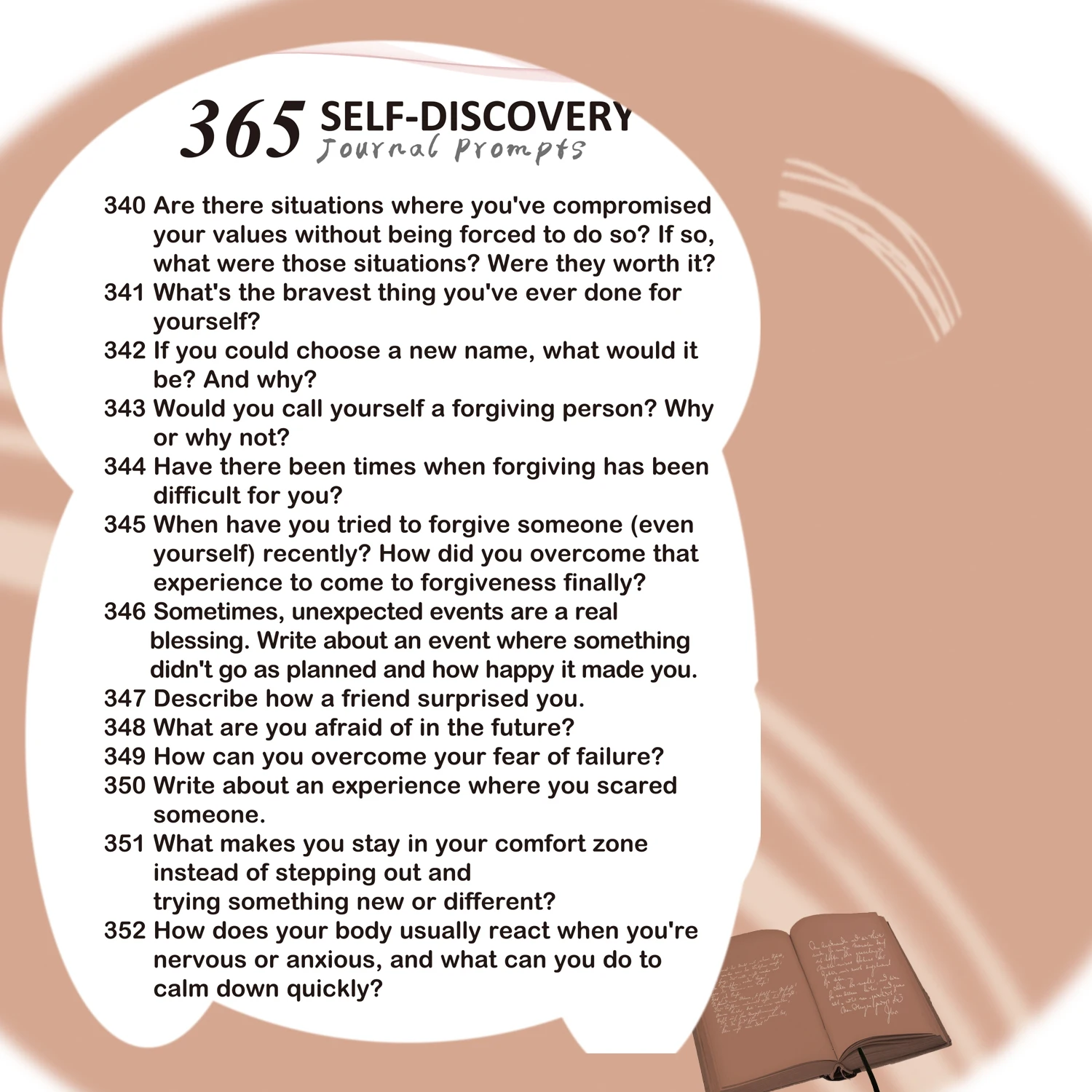 365Self-Discovery Prompts Journal,365Questions,A 365day journal Prompts for self-exploration/Self-Discovery,healing,reflection.