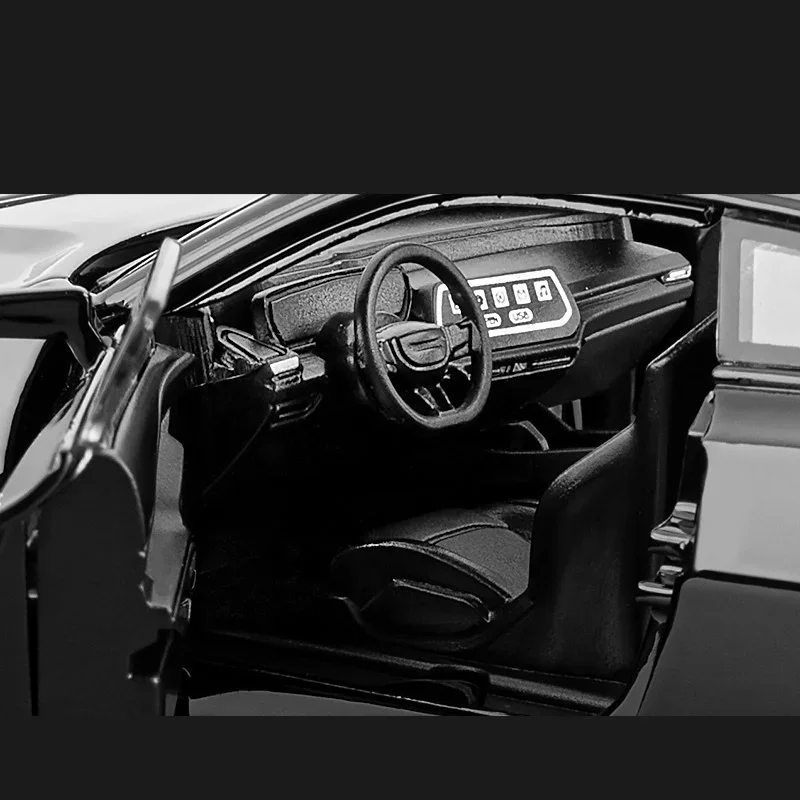 1:32 شاحن دودج دايتونا EV 2025 سبيكة سيارة نموذج الصوت والضوء التراجع لعبة أطفال المقتنيات هدية عيد ميلاد