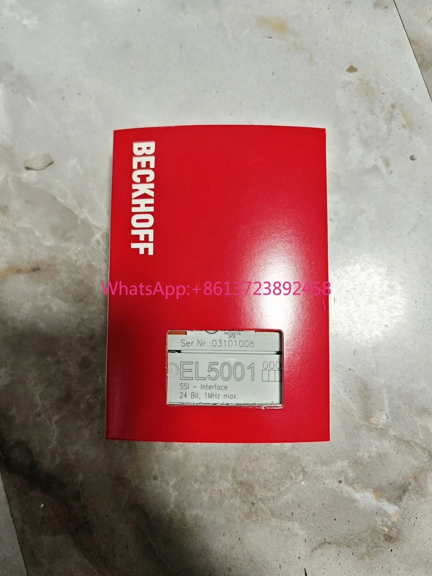 Beckhoff EL5001 SSI interface module, 24-bit, 1MHz, original and genuine.
