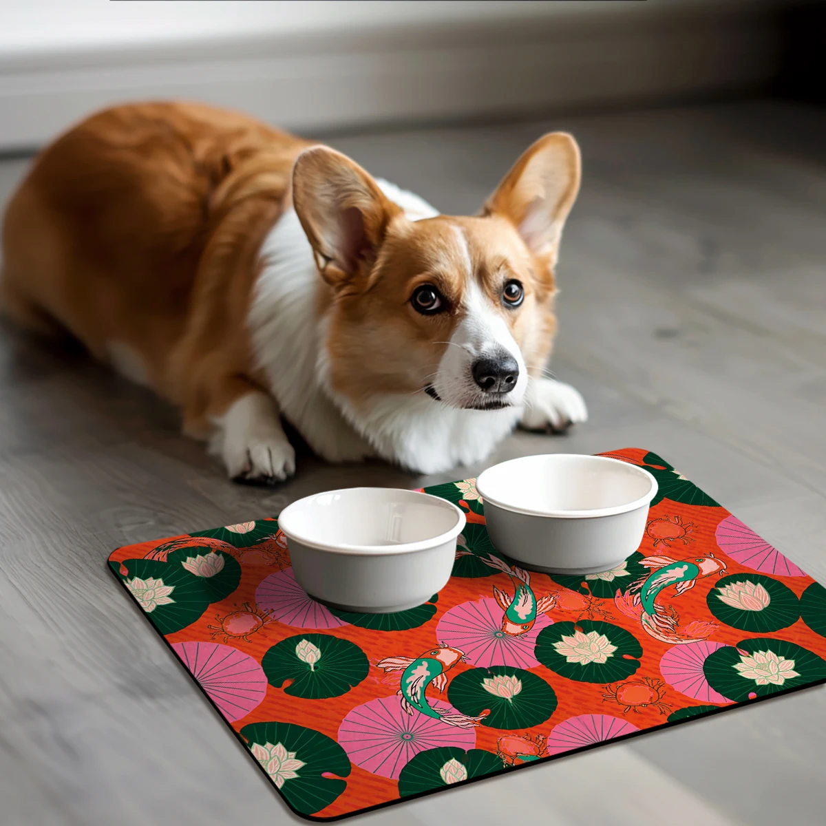 Mysterious Buddha Pattern Polyester Absorbent Mat - Decorative Floor Mat for Home, Zen-style Indoor Decoration Mat