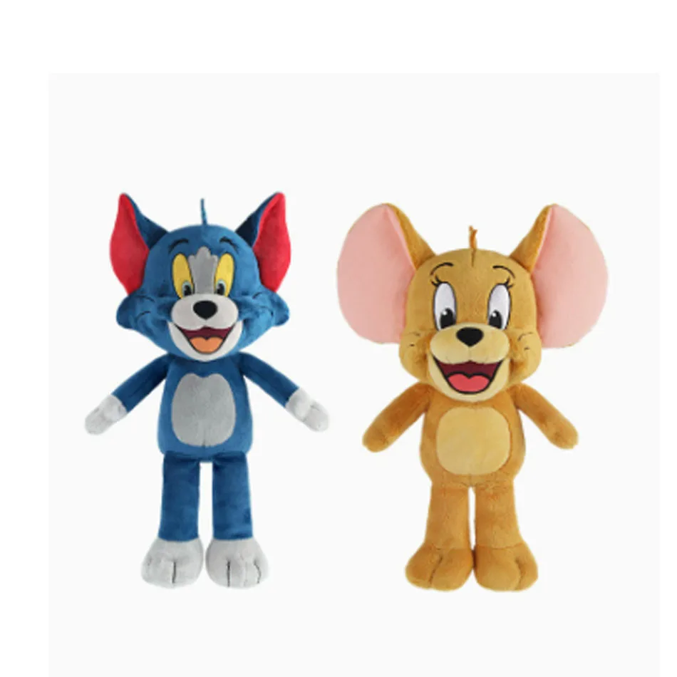 Anime Tom And Jerry Plush Toy Cartoon Movie Figures Cat Mouse Cute Plushies Stuffed Animal Doll Toys For Kids Gift Free Shipping