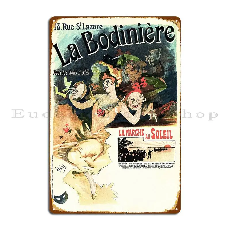 La Bodiniere Theatre Musical Dance Performance French Art Metal Plaque Poster printed Cinema Wall Mural Tin Sign Poster