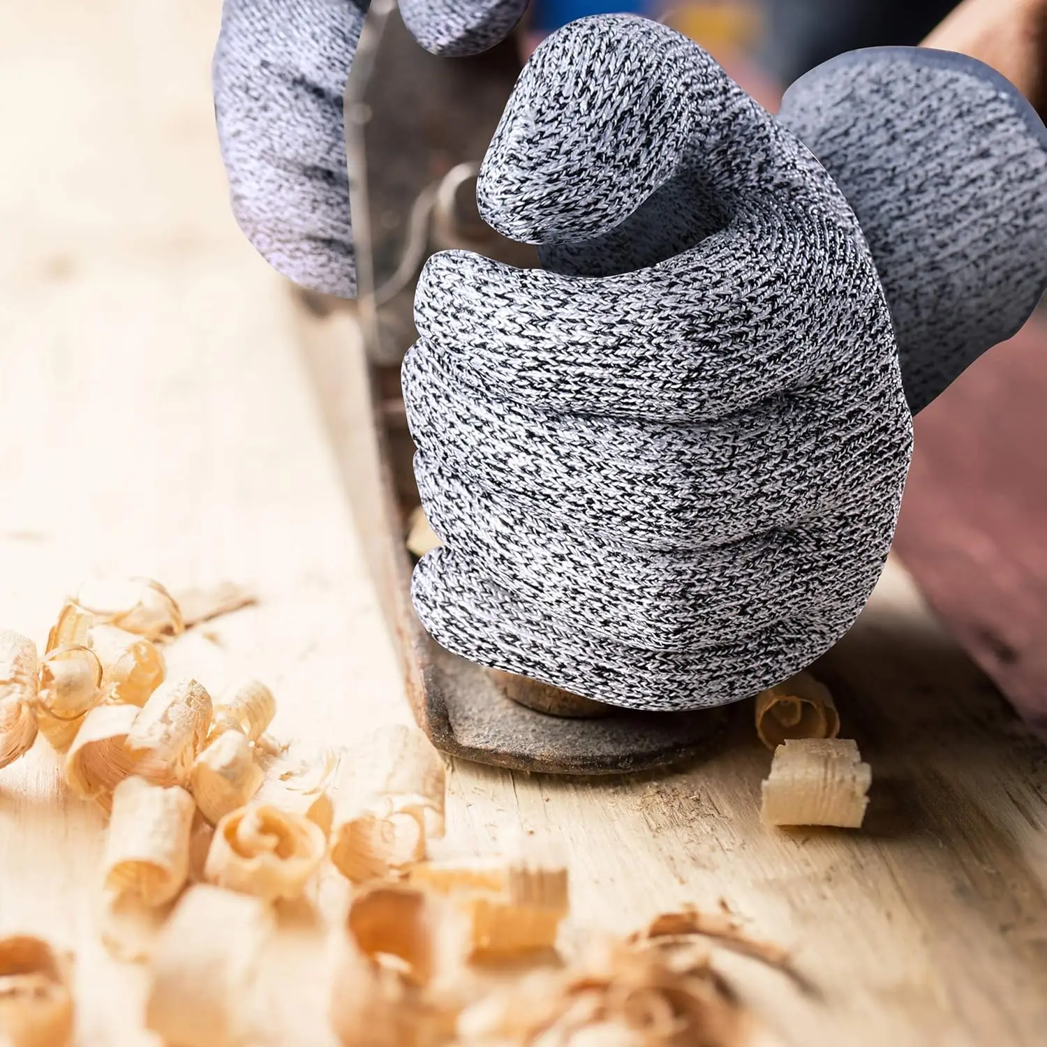 4 قطع (M+L) قفازات مقاومة للقطع، حماية من المستوى 5 للمطبخ، ترقية قفازات السلامة المضادة للقطع لقطع اللحوم، نحت الخشب