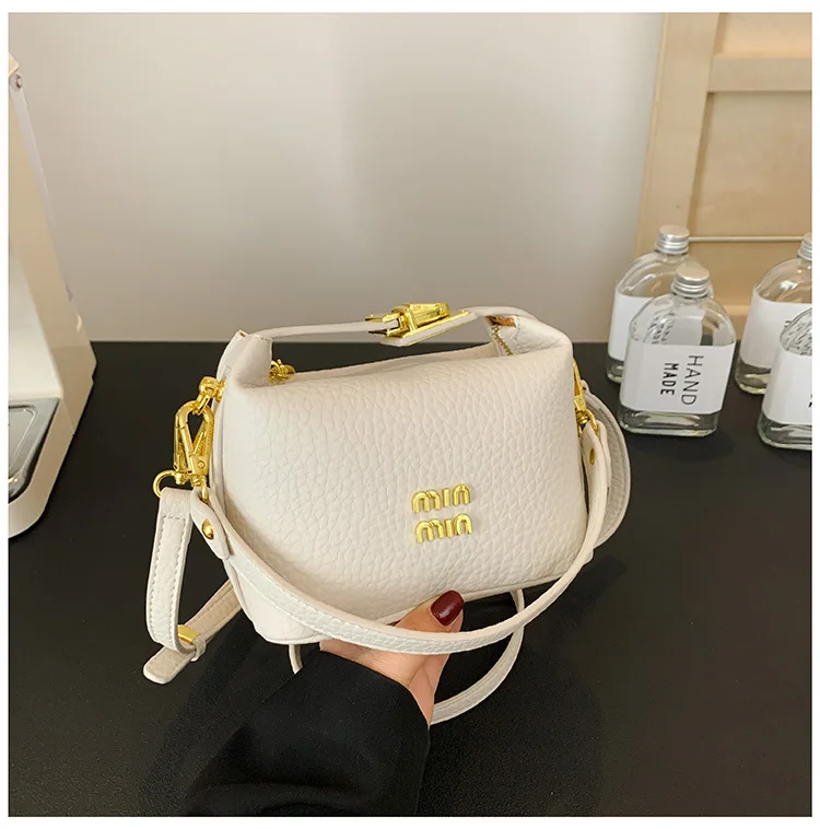 

Minimalist Square Bag 2025 Spring Summer Supple Leather Tote, Designer-Inspired Shoulder Bag with Magnetic Clasp