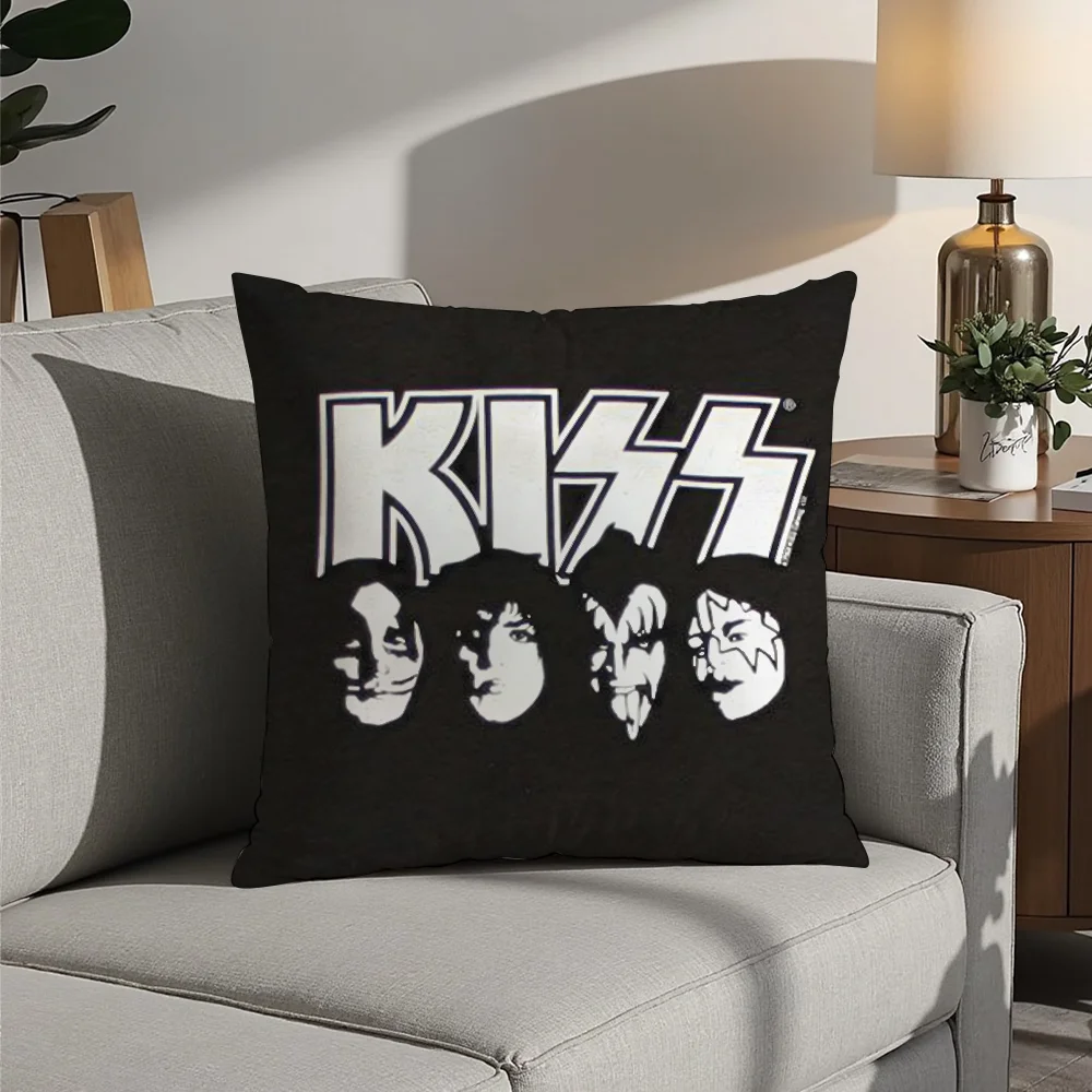 

R-RockS K-Kiss Band Music Pillow Case Plush Fabric Soft Pillowcase Double Sided Print Cushion Cover Household Gifts