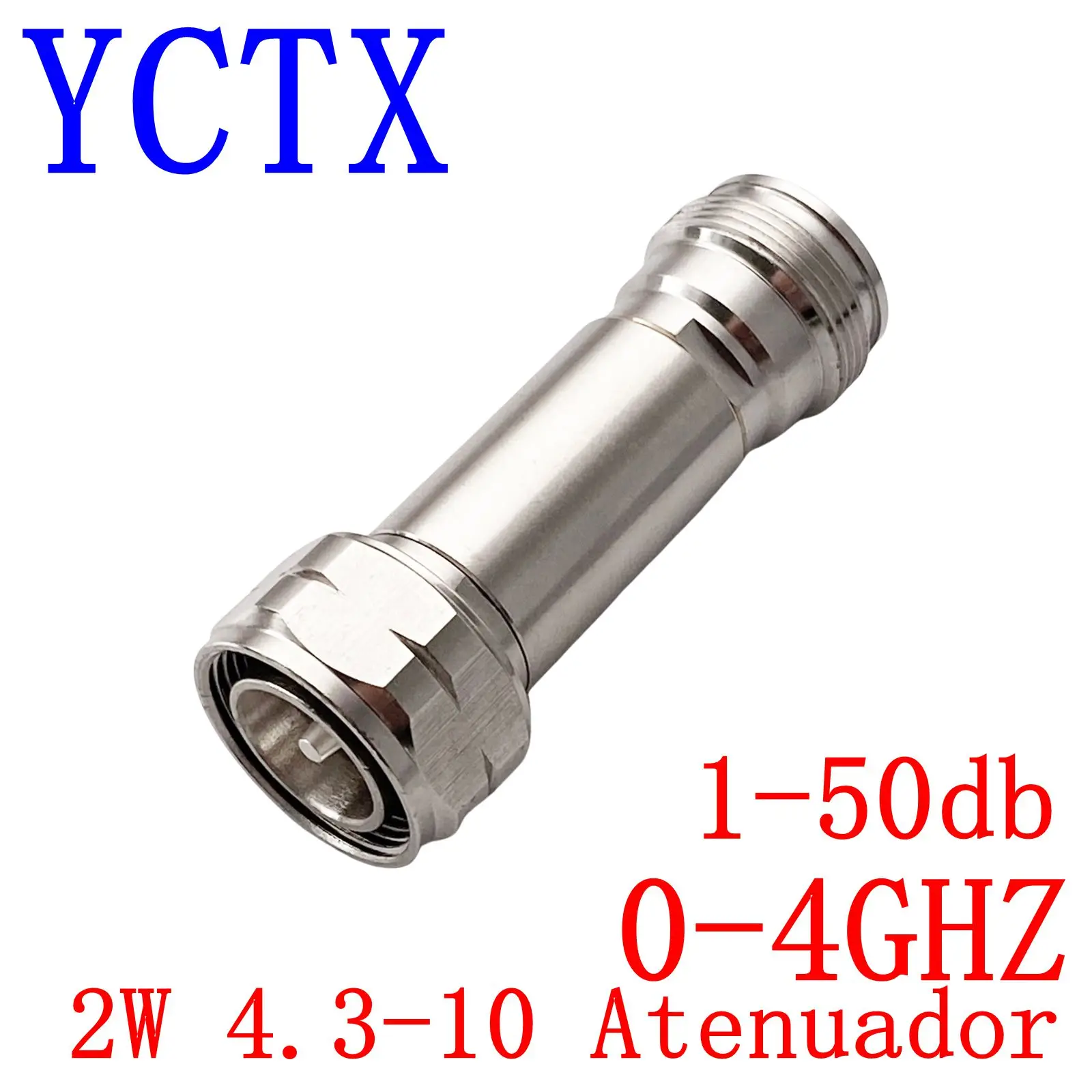 2W 4.3-10 3GHz 4GHz RF Coaxial fixed attenuator 1db,2db,3db.5db,6db.10db.15db.20db.30db,40dB,50dB, DC-4GHz 50ohm