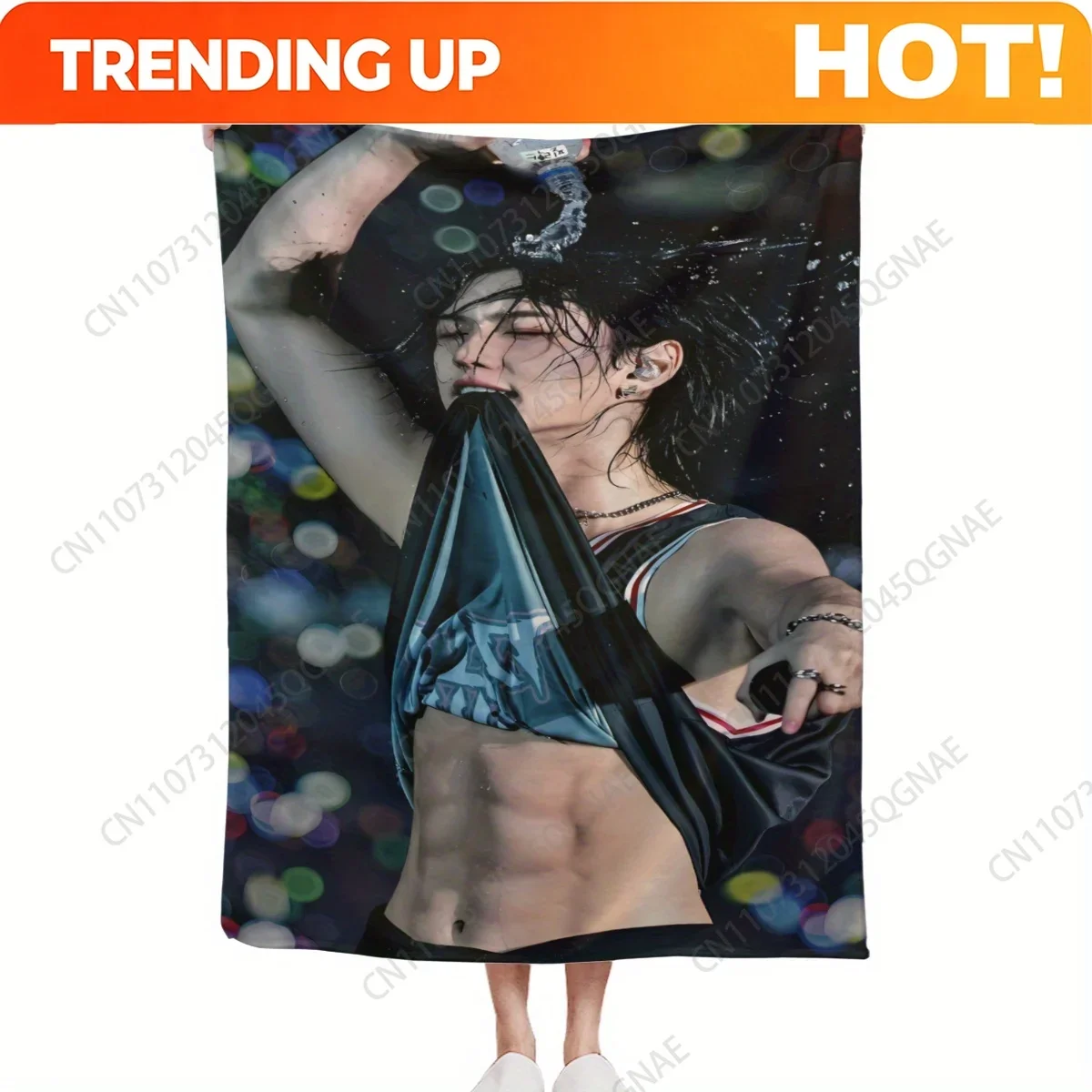 Custom SKZ Felix Blankets Warm Flange Blankets Soft And Comfortable Blanket Picnic Blanket