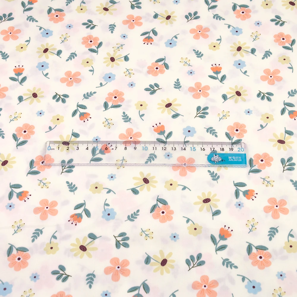 Teramila Pink Rose Flowers Home Textile Cotton Patchwork Quilting for Sewing Cloth Crafts Bedding Decoration Fabric By the Meter