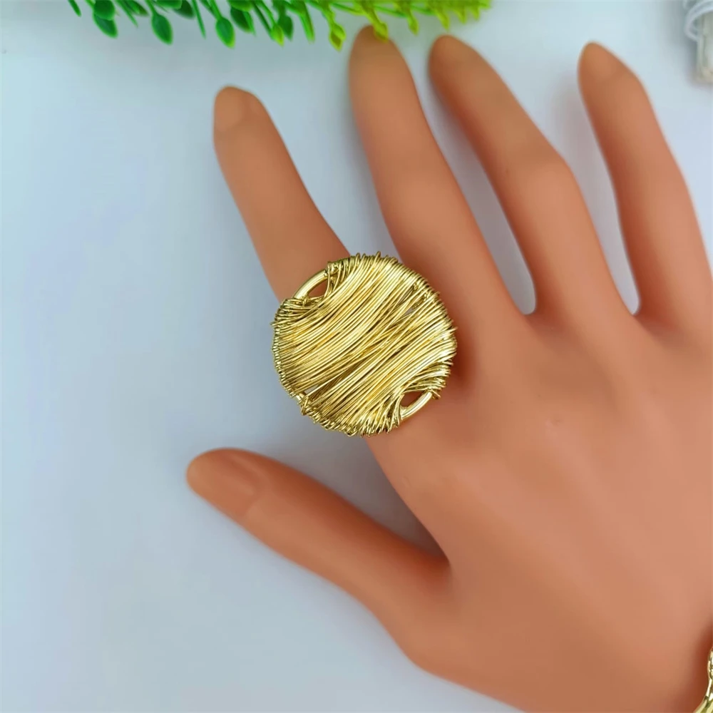 EMMA مجموعات مجوهرات الزفاف الفاخرة المصنوعة يدويا دبي مطلية بالذهب نيجيريا حفل زفاف مجموعات قلادة للنساء هدايا عيد ميلاد الأم #5