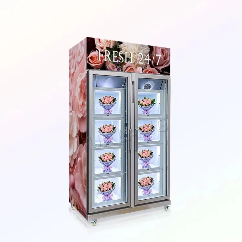 Service Fresh Flower Vending Machine Refrigerated 8 Compartment Locker Vending Machine for Flowers Customized