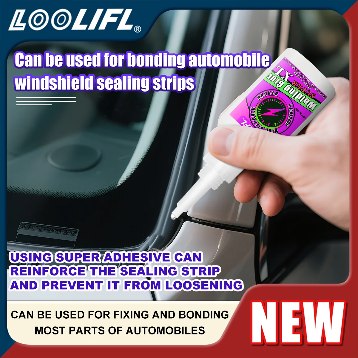 50g الغراء السوبر لديها قوة ارتباط عالية وتجفيف سريع، مما يجعلها خيار مثالي لإصلاح وتثبيت البلاستيك السيارات