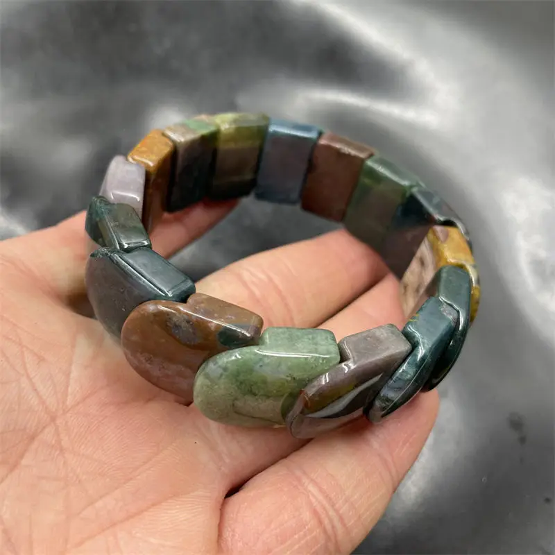 Colorful Water Grass Agate Handcrafted Boutique Men's and Women's Jade Bracelets