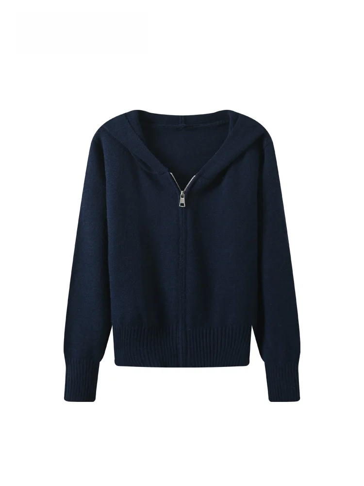 

Женский свитер Cara CLUB больших размеров с капюшоном и длинными рукавами, весенний, свободный, повседневный, вязаный, для полных женщин