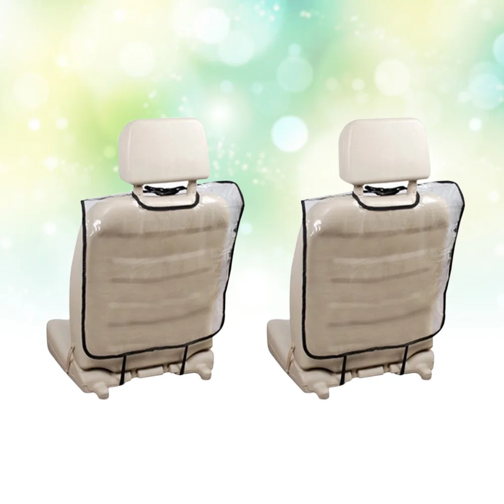 

Anti Kick Seat Cover Protector 2pcs Clear Car Seat Back Mat Durable Protector Pads for Children Safety Vehicle Interior Guard