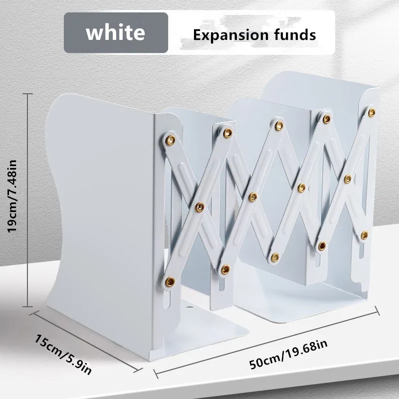 Large capacity metal retractable book stand, simple book clip, book baffle, high desk, high aesthetic value, easy storage booksh image 5
