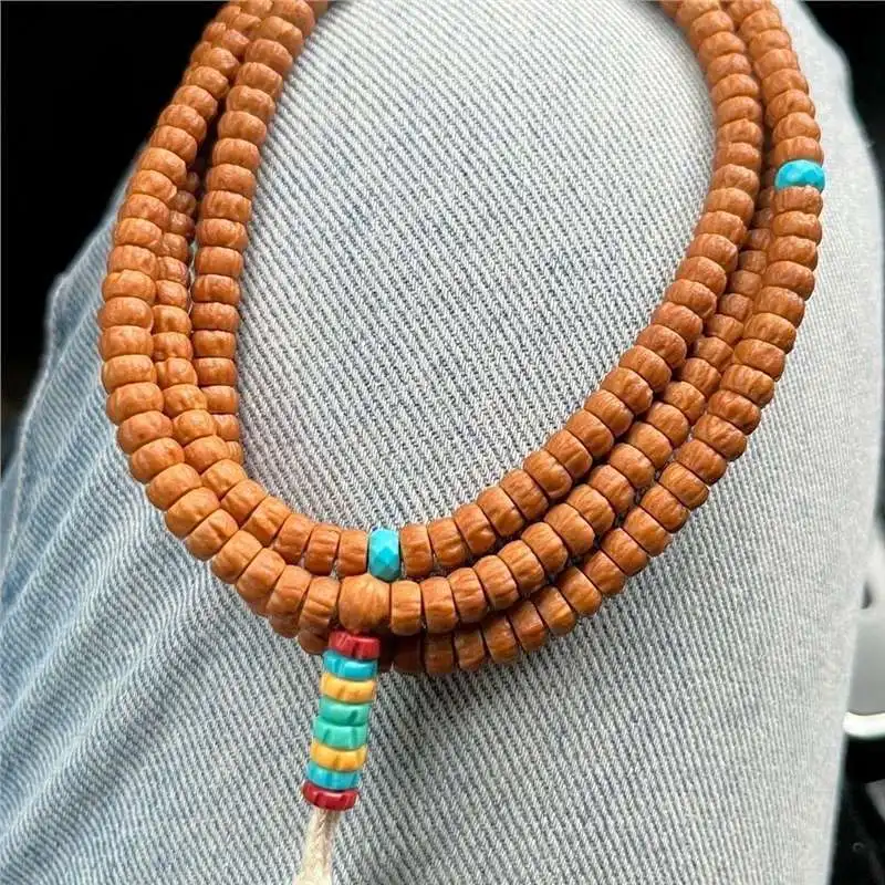 

Tibet Hot Zhenbaixiang Seeds108Tablet Cacumen Platycladi Bodhi Bracelet Red Skin Neck Hanging Handheld Crafts Cold Door Niche